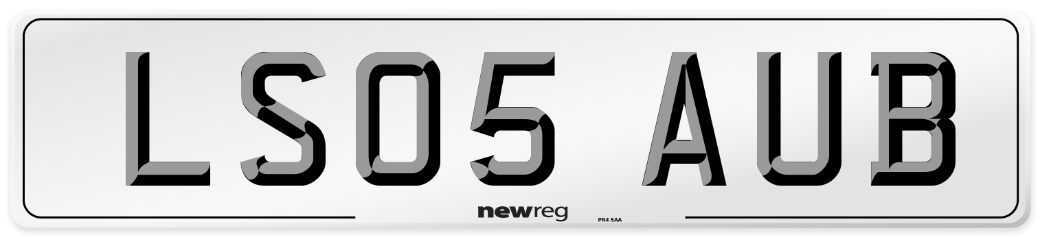 LS05 AUB Number Plate from New Reg